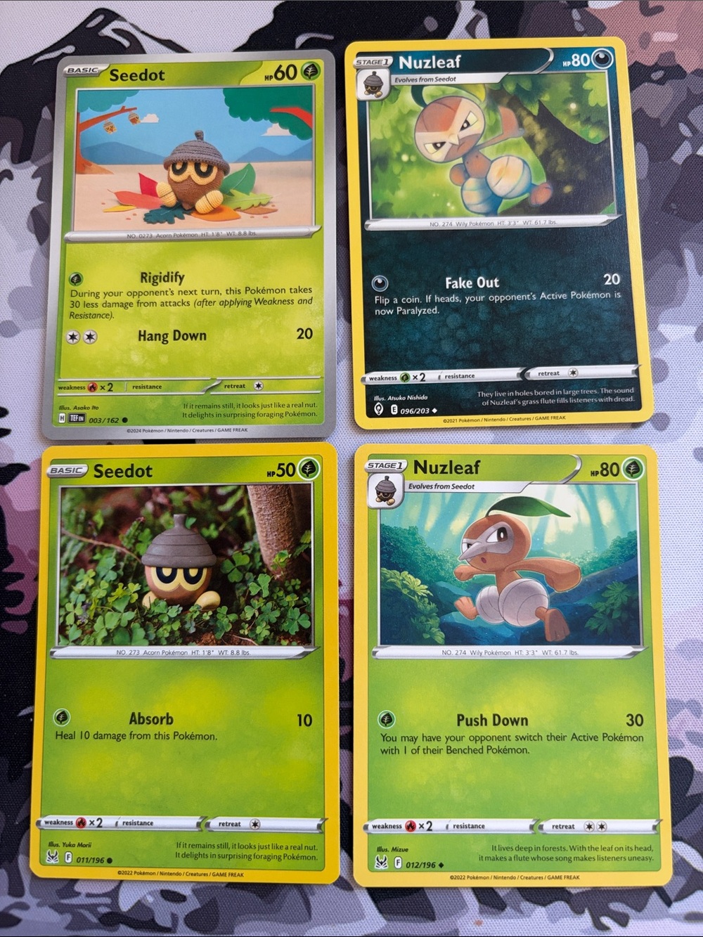 Seedot & Nuzleaf Evolution Collection Lot | 4 Pokémon Cards | ✨5/$25✨